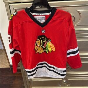 Reebok Red Hockey Jersey with Black and White Accents